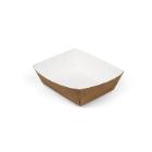 Cardboard snack tray A9 12x7x3.5 cm brown/white product photo