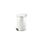 Stainless steel pedal bin 3L white product photo