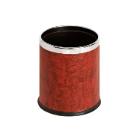 Leather-look double-walled waste bin Ø 22.5 cm 10L burgundy product photo