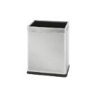 Matte stainless steel double-walled waste bin 22.5x16.5x27.5 cm 10L product photo
