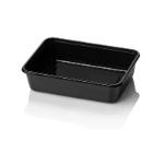 Plastic meal container PP rectangular 18.3x13.5x4.5 cm 750 cc black product photo