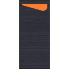 Duni Sacchetto&reg;  8.5 &times; 19 cm with black tissue napkin Produktbild