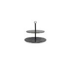 Marmer etagère met 2 lagen ø30xh26 cm zwart Productfoto