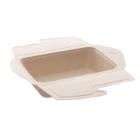 BePulp bagasse takeaway meal container rectangular 21 x 15 x 5 cm 1000 ml cream product photo