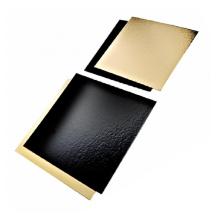Cake coaster - square - 400x600 mm gold / black product photo
