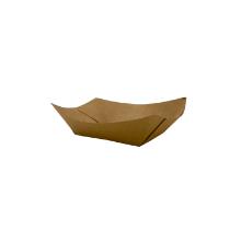 begreen boat-shaped tray brown ecokraft 138x100x35mm 220ml product photo