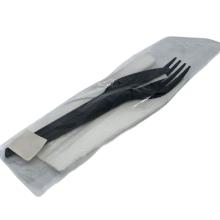(2+1) Csomagolt evőeszk&ouml;z-Superior-fekete villa+k&eacute;s+szalv. c&iacute;mk&eacute;zett, 400 cs/krt term&eacute;kfot&oacute;