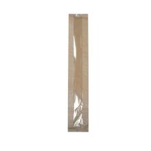 Window bag brown unprinted 100+50x610 (40mm), 35gr, brown ribbed product photo