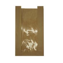 Ablakos tasak, barna, 35g, 230+80x390mm, nyomatlan, perf. 150 mm termékfotó