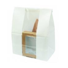 Paper bag - window bottom - 180x110x265 mm (A70) white product photo