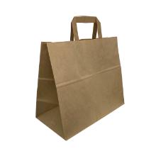 Szalagf&uuml;les pap&iacute;rt&aacute;ska, barna kraft, 32x27+17cm, 70gr, fekvő term&eacute;kfot&oacute;