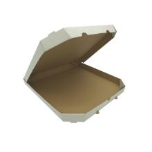 Pizzadoboz 350x350x30mm feh&eacute;r-barna, nyomatlan term&eacute;kfot&oacute;