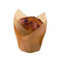 Muffin pap&iacute;r szilikonos - Tulip - 160 x 160 x 50 mm barna 120 ml term&eacute;kfot&oacute;