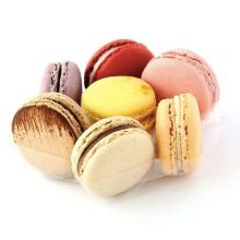 Macaron holder with lid - 7 pieces - &Oslash;130 mm H:20 mm - 75 pairs/# product photo