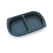 Grand Chef ov&aacute;lis t&aacute;lca 2 r&eacute;szes (1/2+1/2) PP fekete - 240x155x40 mm CV65B1/2 term&eacute;kfot&oacute;
