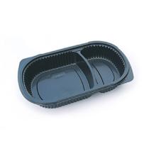 Grand Chef ov&aacute;lis t&aacute;lca 2 r&eacute;szes (1/3+2/3) PP fekete - 240x155x40 mm CV65B1/3 term&eacute;kfot&oacute;