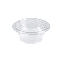 With attached lid round bowl - Luxy - 150 ml PET clear (Hotform) product photo