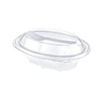 Egybefedeles ov&aacute;lis t&aacute;lka villatart&oacute;val 500 ml PET - 190x119x70 mm (Hotform) term&eacute;kfot&oacute;