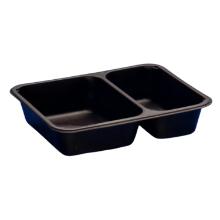 Mozaik t&aacute;lka PP 2 r&eacute;szes fekete 700+600ml 227x178x50mm (D-9500C) term&eacute;kfot&oacute;