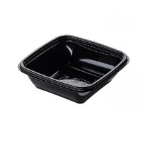 Dishy szögletes tál PET fekete 125x125x38mm 250ml (tető: 22200100) új kiszerelés termékfotó