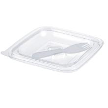 Dishy szögl. tál tető PET vízt.villa tartóval 125x125x17mm 250-500ml új kiszer. termékfotó