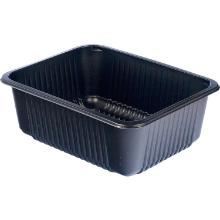 F&oacute;li&aacute;zhat&oacute; gasztro t&aacute;lca bord&aacute;zott PP fekete 227x178x81mm 2300ml tető:P9400PPC term&eacute;kfot&oacute;