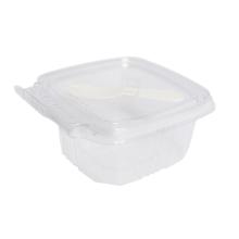 KIÁRUSÍTÁS Egyszer lezárható doboz tetővel víztiszta RPET 350ml 126 x 120 x 54mm termékfotó