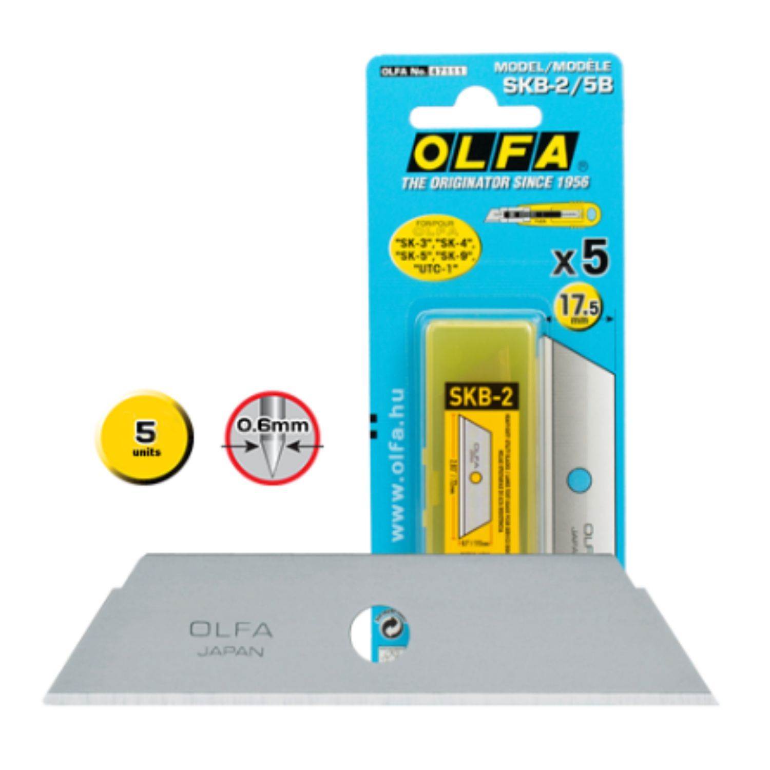 Olfa SKB-2/5B biztons&aacute;gi penge, alkalmazhat&oacute;: SK-4, SK-5, SK-9 &eacute;s UTC-1 term&eacute;kfot&oacute;