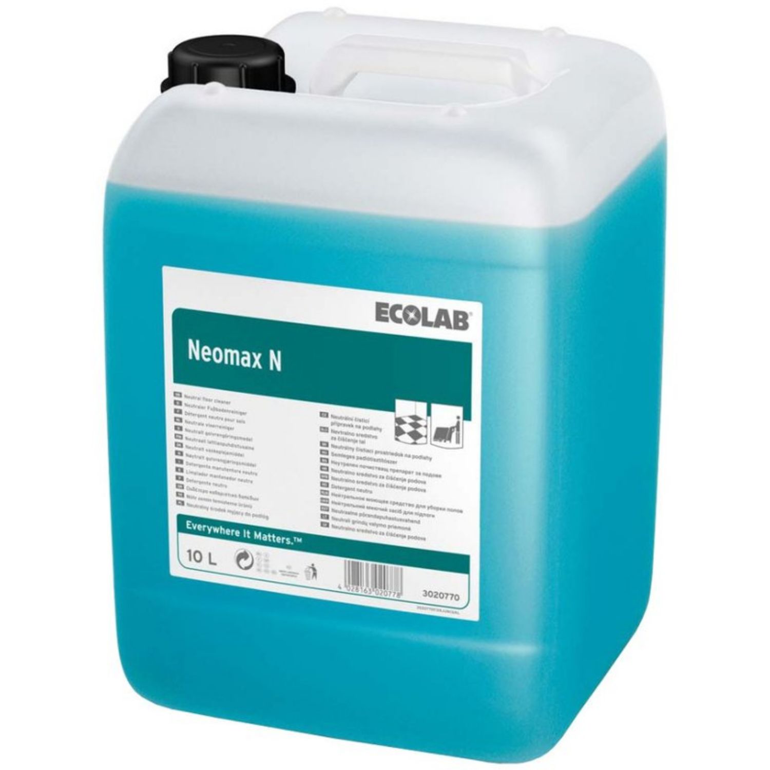Ecolab Neomax N neutr&aacute;lis g&eacute;pi tiszt&iacute;t&oacute;szer 10L term&eacute;kfot&oacute;