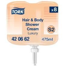 Tork 420662 Premium Mini Luxury Shower Gel and Shampoo, 475 ml,(S2) product photo