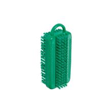 Haug FC3173 kétoldalú akasztóskörömkefe,Nyl6.6 Ø0,35mm szőr, PS, zöld,11x3,2x5cm termékfotó