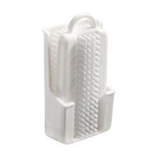 Haug 3250 nail brush case, Ø0.35mm bristle, PS, white, 11x3.2x5cm product photo