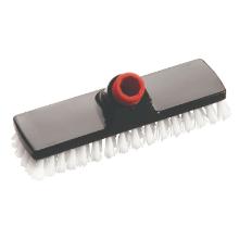 Haug 985 Padl&oacute;s&uacute;rol&oacute; kefe fej 22cm-es, PP erős feh&eacute;r szőrrel, fekete, kuplungos term&eacute;kfot&oacute;