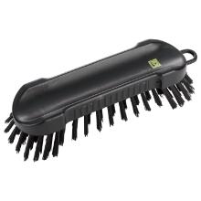 Haug 580 ESD scrubbing brush, round, black, hard bristles, Nyl 6.0, 185x45x48mm product photo