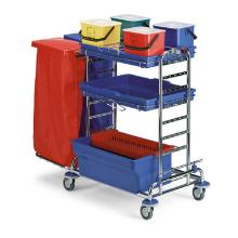 Filmop Jumbo Tank 3054 service cart, with chrome frame, disinfection tub product photo
