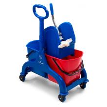 Filmop FRED mop trolley with plastic frame, with push lever, 2x15L product photo