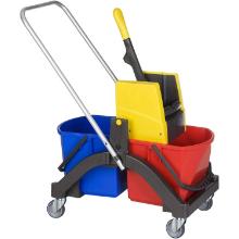 Vermop 1614392 AQUVA mop trolley with plastic frame, 2x17L product photo