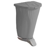 Filmop Oyster fali műanyag ped&aacute;los szemetes, fed&eacute;llel, sz&uuml;rke, 50L term&eacute;kfot&oacute;