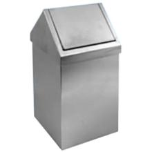 Waste bin with tipping lid, stainless steel, 80 l product photo