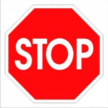 Padlójelölő piktogram: STOP tábla, piros/fehér termékfotó