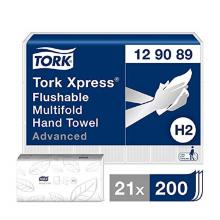 Tork 129089 Xpress Soft WC-be dobható Multifold kéztörlő, 2 réteg, fehér, H2 termékfotó