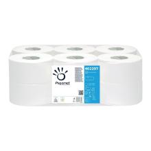 Papernet 402297 mini jumbo toilet tissue, white, 9,5x30,5cm, D19,5cm, cell, 2-ply, 140m, 459sheets/roll, 12rolls/case product photo