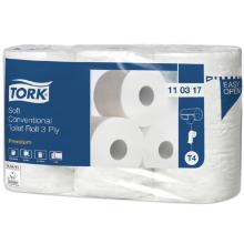Tork 110317 Premium kistekercses WC pap&iacute;r, feh&eacute;r, 3r&eacute;t/ 248lap/T4- 6tek/csom, 7 csom=krt term&eacute;kfot&oacute;