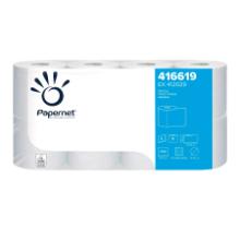 Papernet 416619 Toilettenpapier,wei&szlig;,9,6x11cm,3cmrec,2r,28m,250sheetx64roll/crt Produktbild