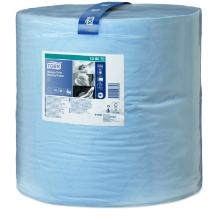 Tork 130070 heavy duty wiper, blue, 2 folds, 34x37cm, 1000 sheets, 340m (W1) product photo