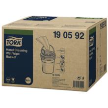 Tork 190592 Premium wet hand cleaning cloth, 14x27cm, 58 sheets/bucket W14 product photo