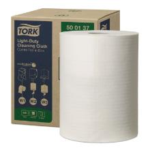 Tork 500137 Light Duty tiszt&iacute;t&oacute;kendő tekercs,feh&eacute;r,31x25 cm,1r, 600 lap,W1,W2,W3 term&eacute;kfot&oacute;