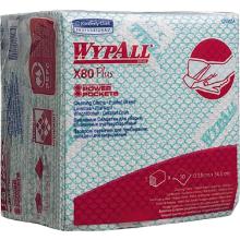 KC 19154 Wypall X80 Plus 1/4 folded cleaning cloth, green, 1ly, 35x34cm 30st product photo