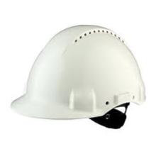 3M G3000NUV-VI protective helmet, ratchet, ventilated, plastic sweat band, white product photo