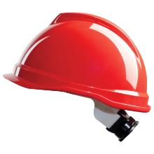 MSA V-Gard 520 piros sisak Fas-Track gyorsbeállítós fejkosár, PVC izzadságszalag termékfotó